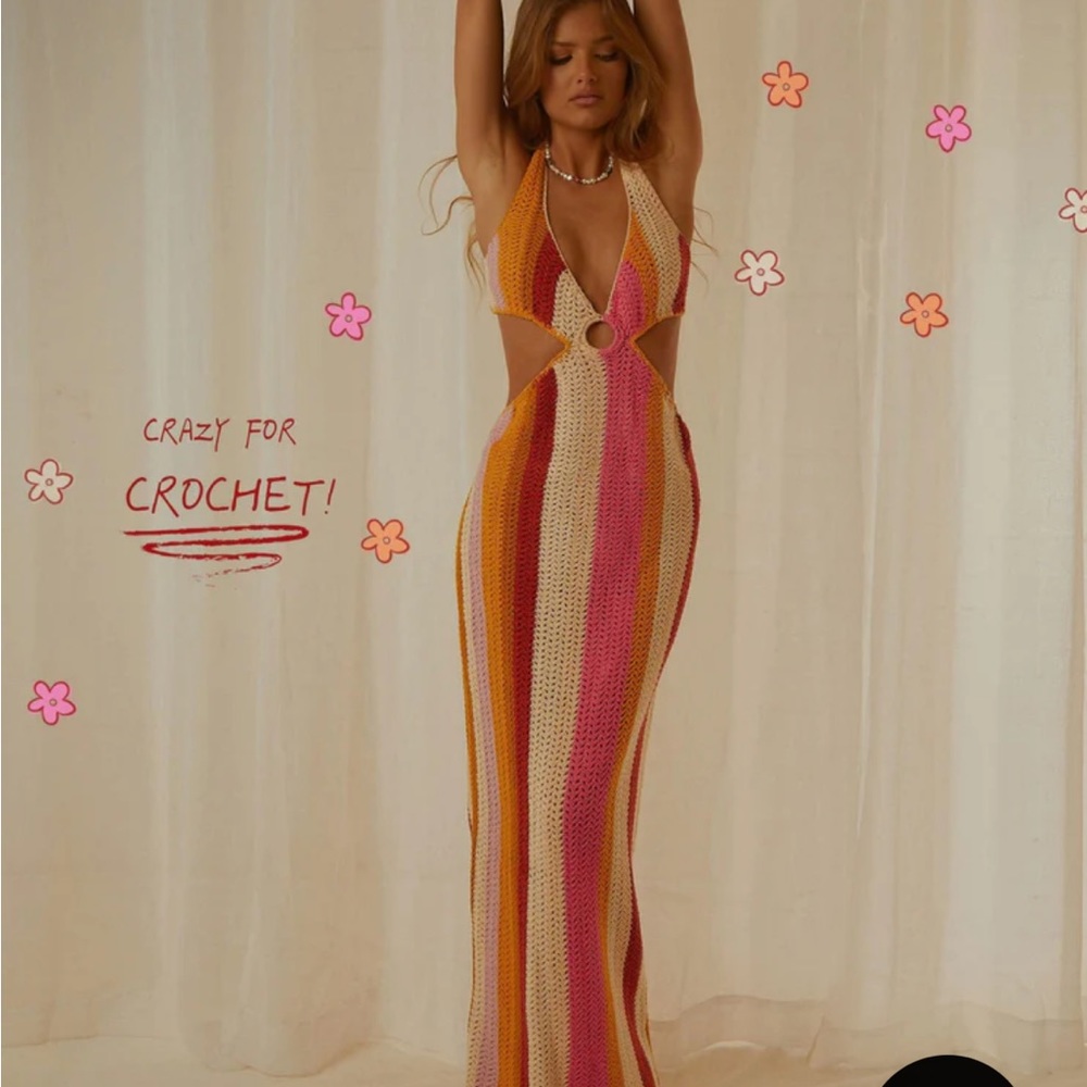 Peppermayo Haven Crochet Maxi Dress